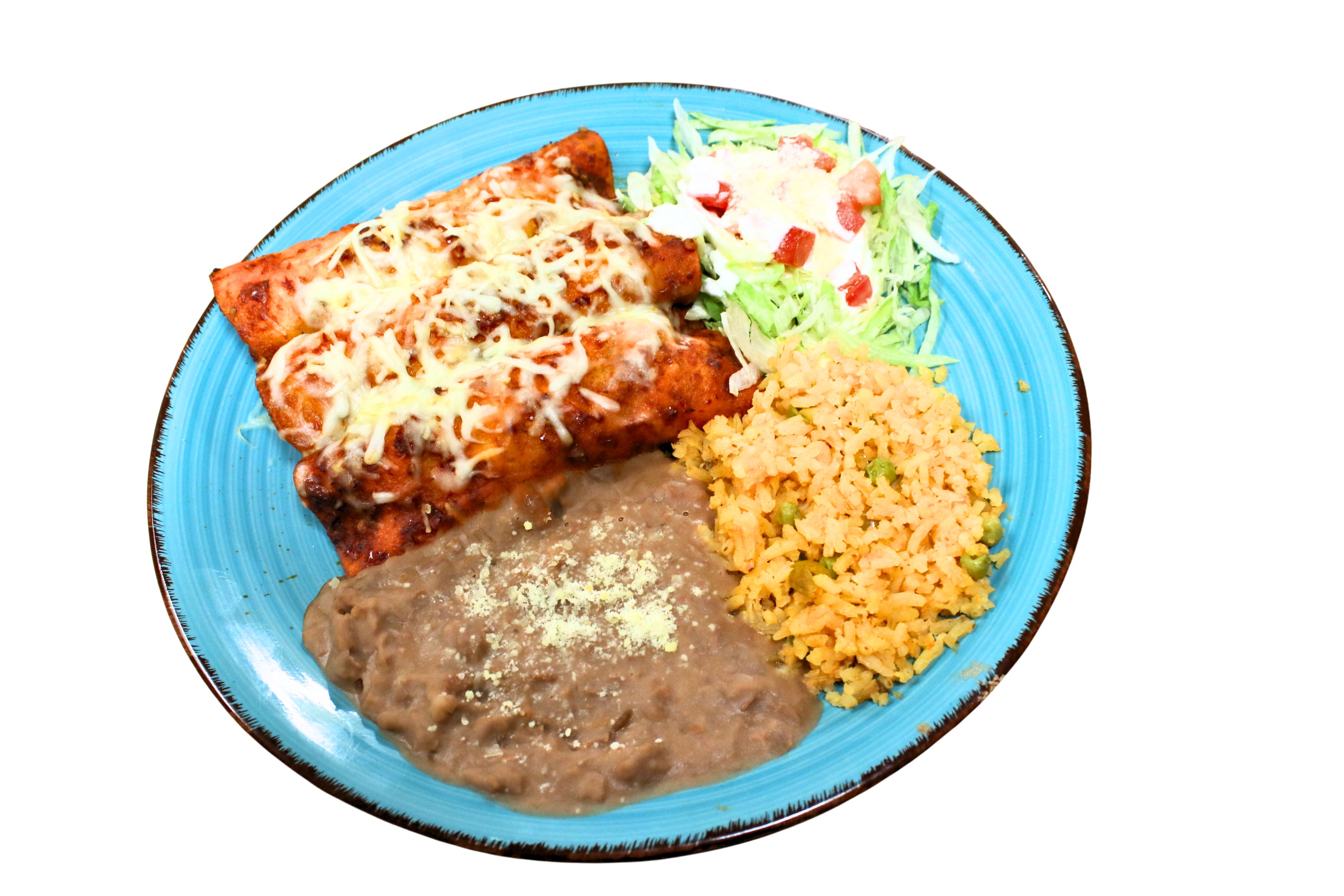 Enchiladas plate at Taco Boy — Anaheim, California